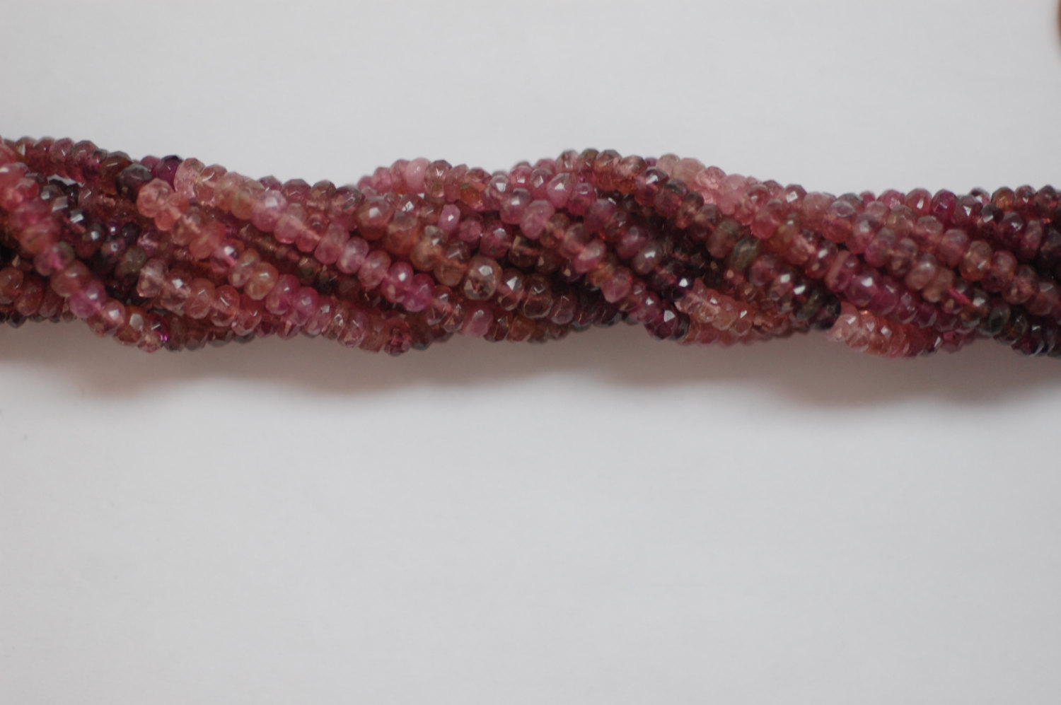 Pink Tourmaline Rondelle Faceted