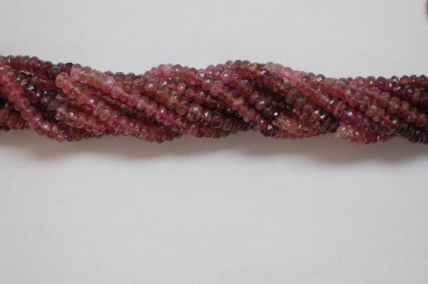 Pink Tourmaline Rondelle Faceted