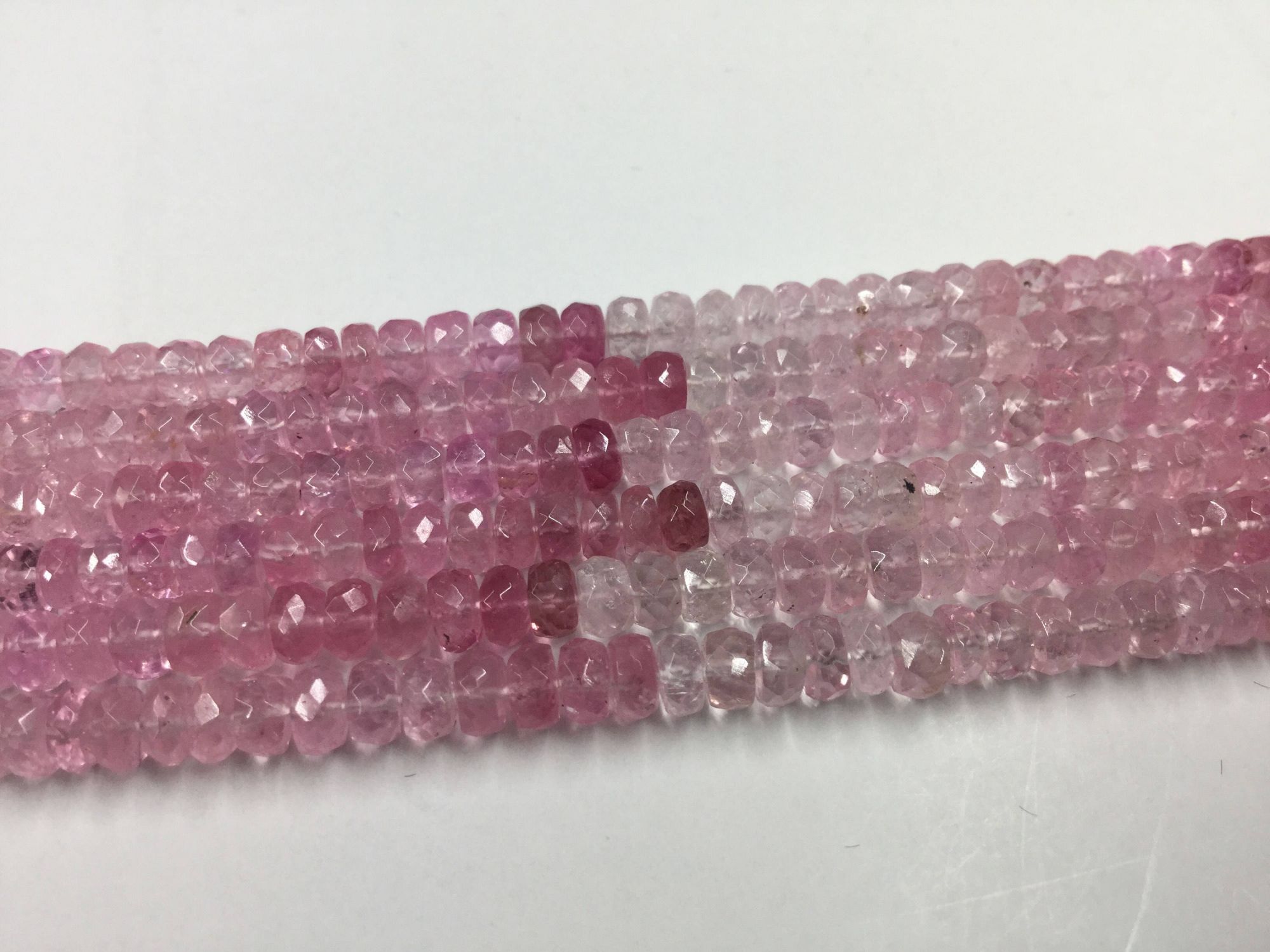 Pink Tourmaline Rondelles Faceted