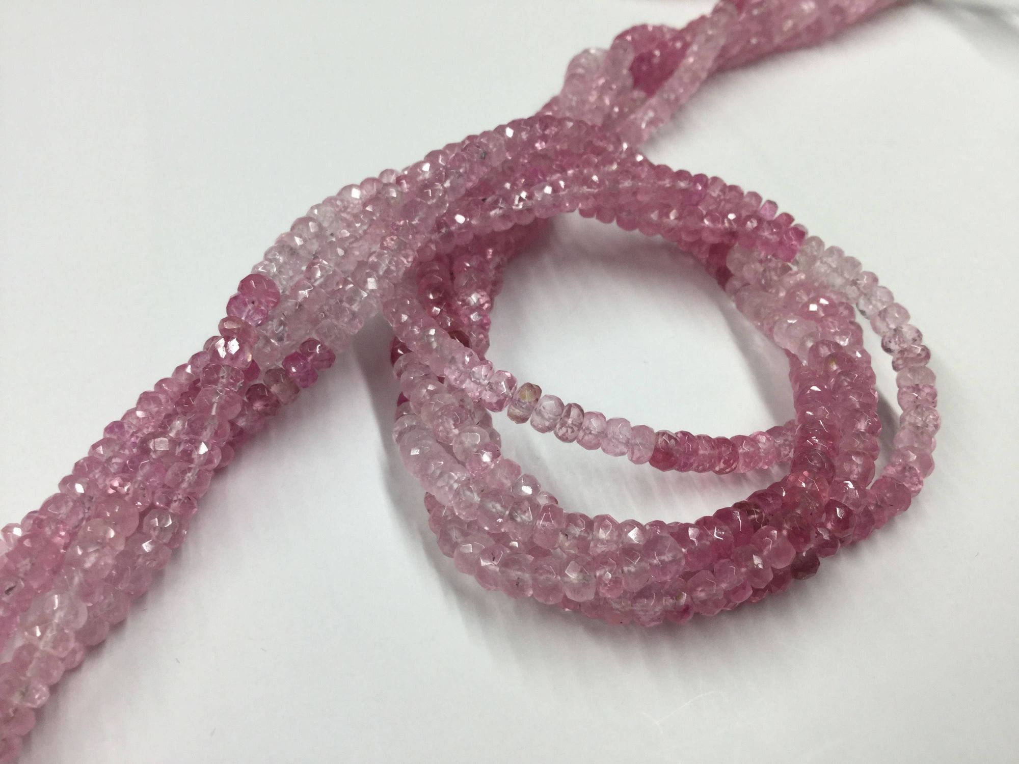 Pink Tourmaline Rondelles Faceted