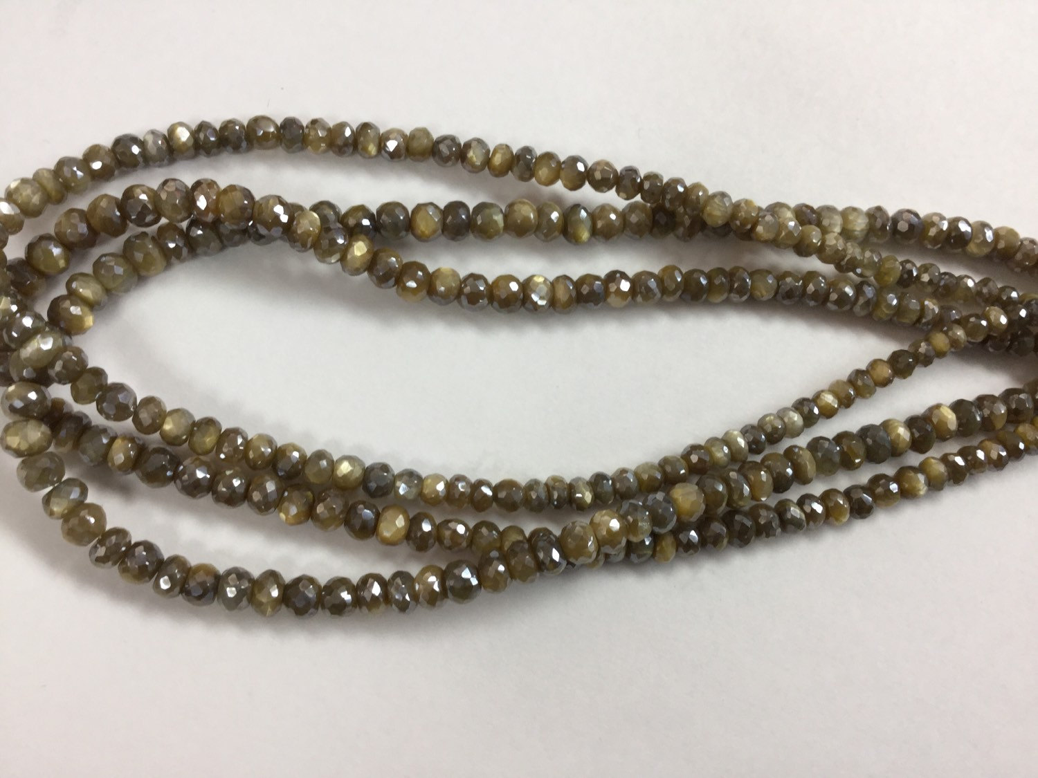 Australian Moonstone Rondelles Faceted