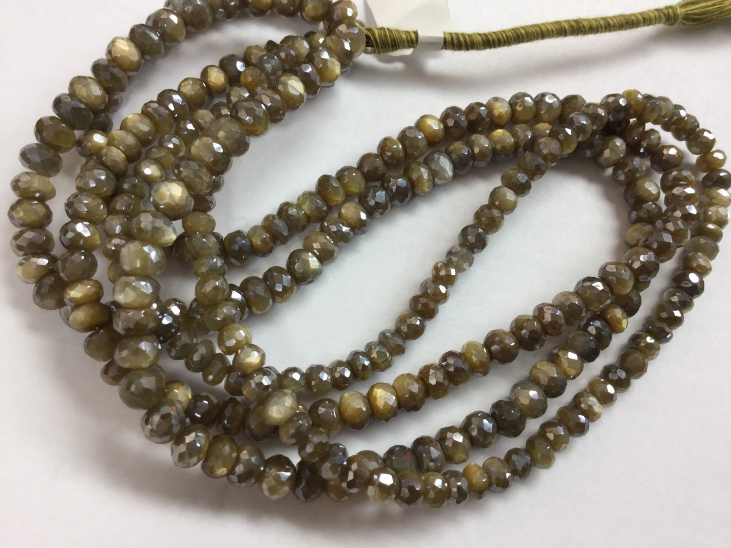 Australian Moonstone Rondelles Faceted