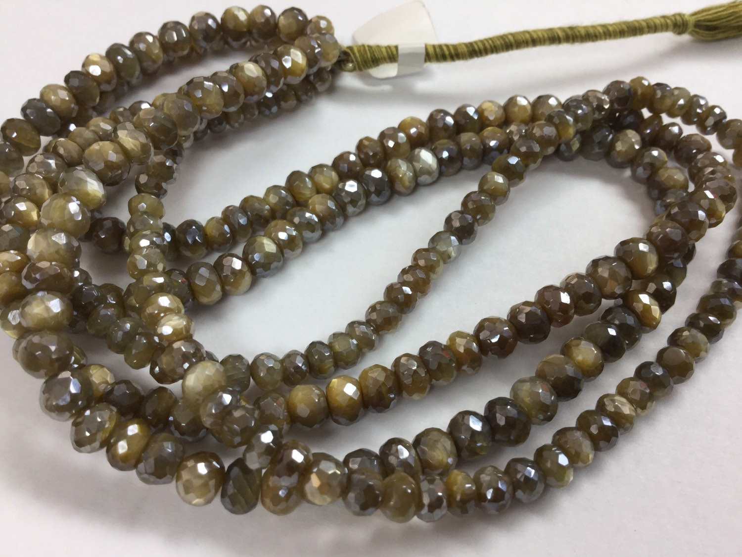 Australian Moonstone Rondelles Faceted