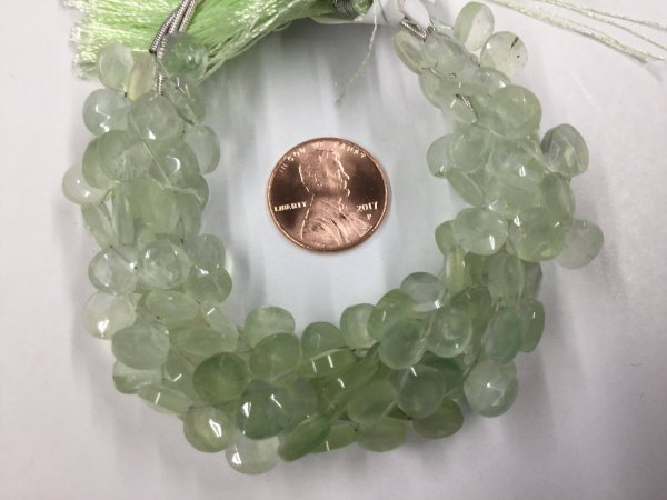 Prehnite Hearts Faceted
