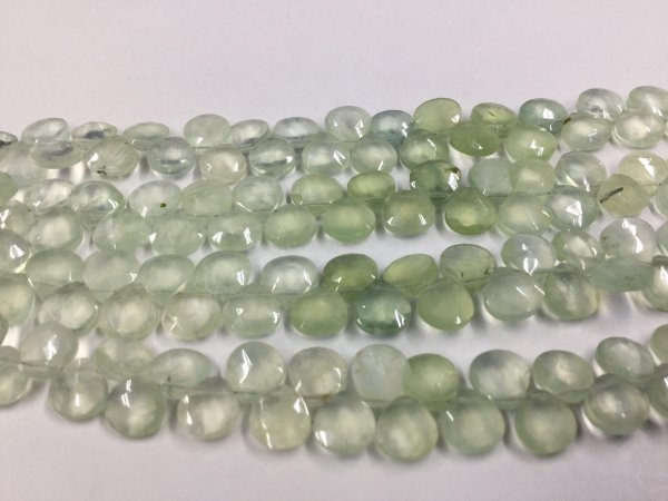 Prehnite Hearts Faceted
