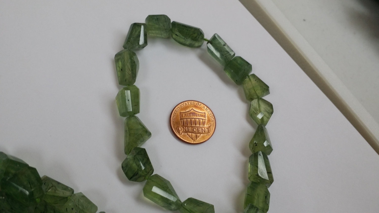 Prehnite Nuggets Faceted