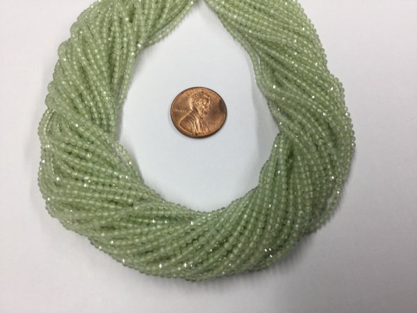 Prehnite Rondelles Faceted