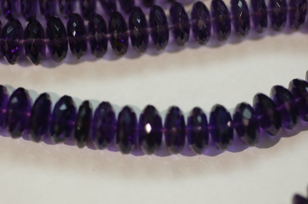 Purple Hydro Amethyst Disk Faceted
