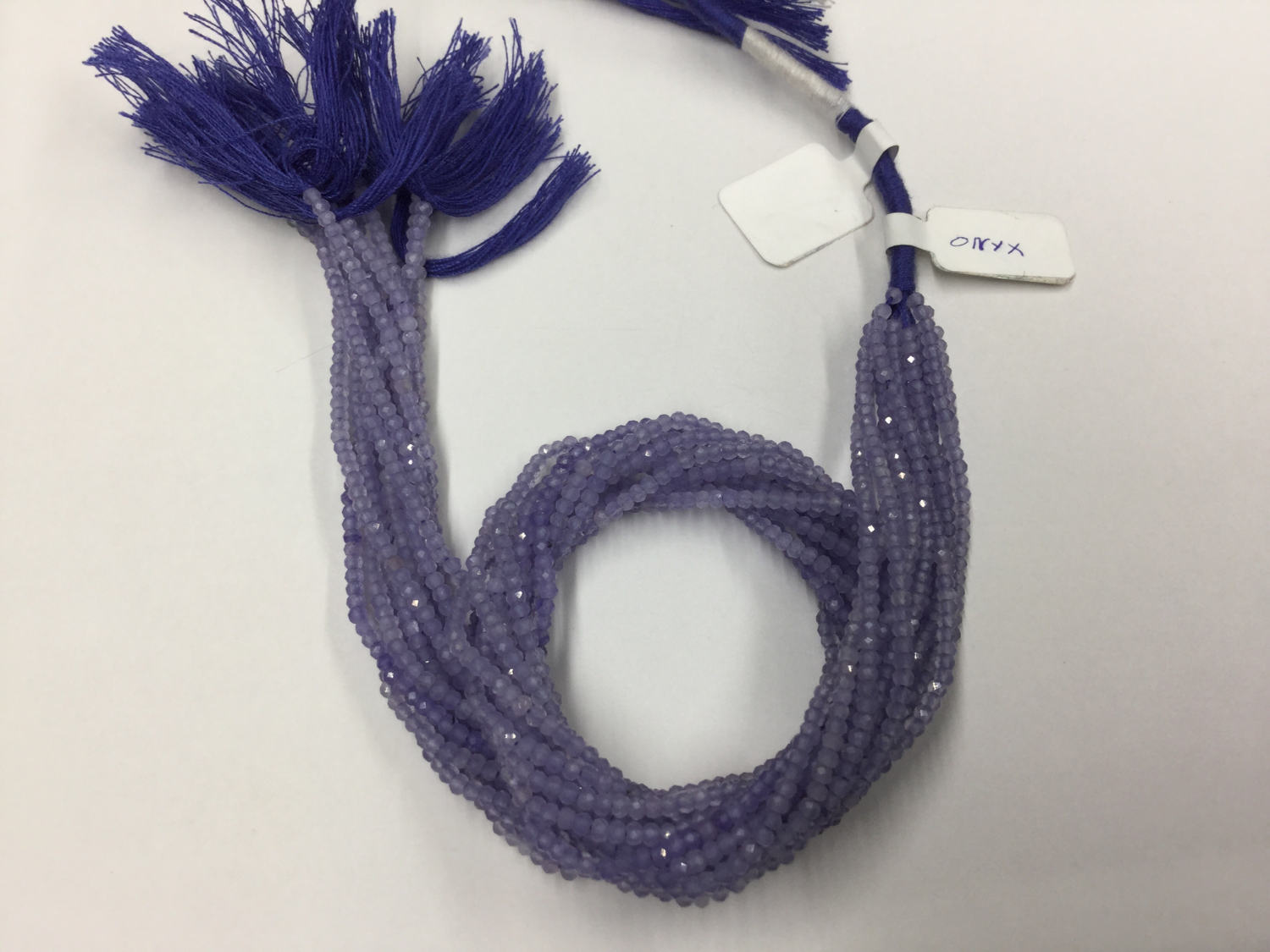 Purple Onyx Rondelles Faceted