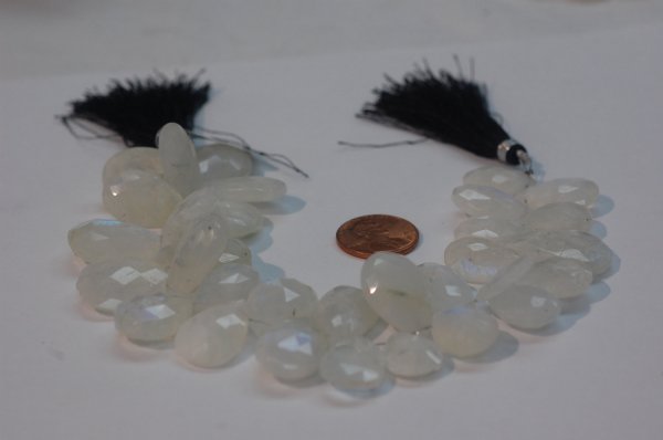 Rainbow Moon Stone Pear Faceted