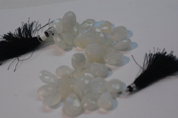 Rainbow Moon Stone Pear Faceted