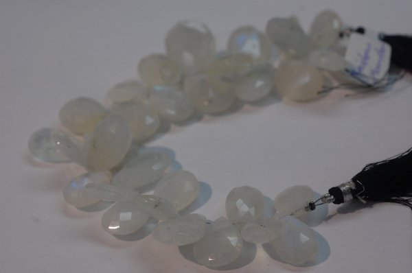 Rainbow Moon Stone Pear Faceted