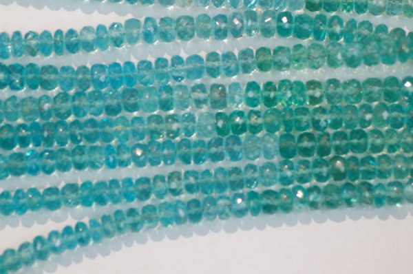Regular Apatite Rondelle Faceted