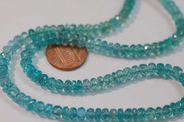 Regular Apatite Rondelle Faceted