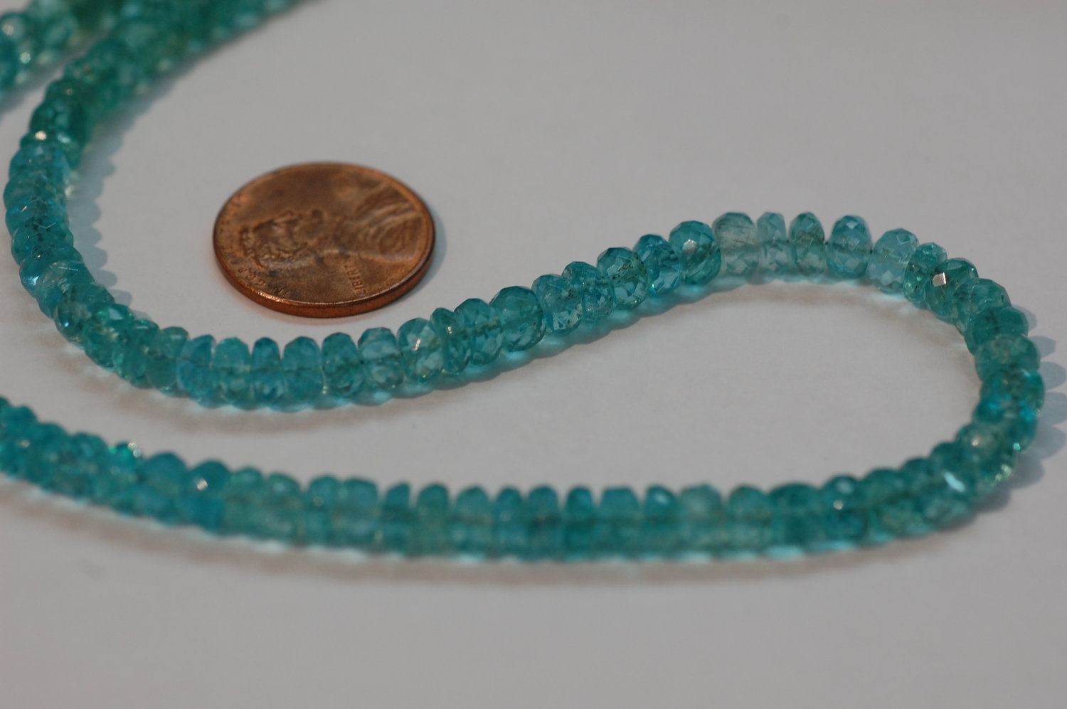 Regular Apatite Rondelle Faceted