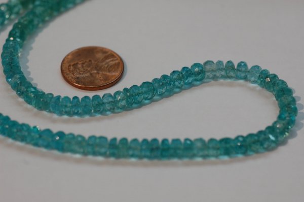 Regular Apatite Rondelle Faceted