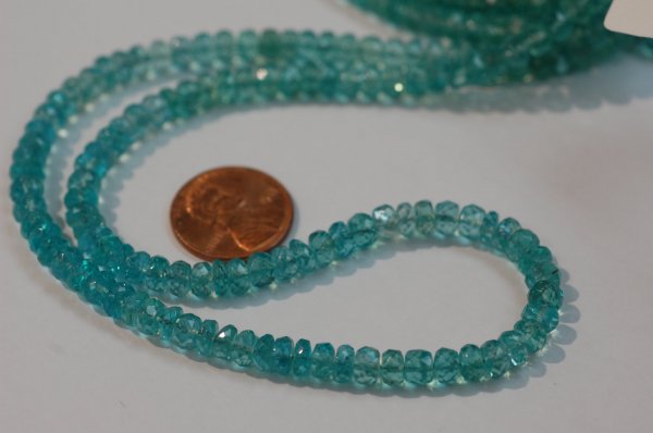 Regular Apatite Rondelle Faceted