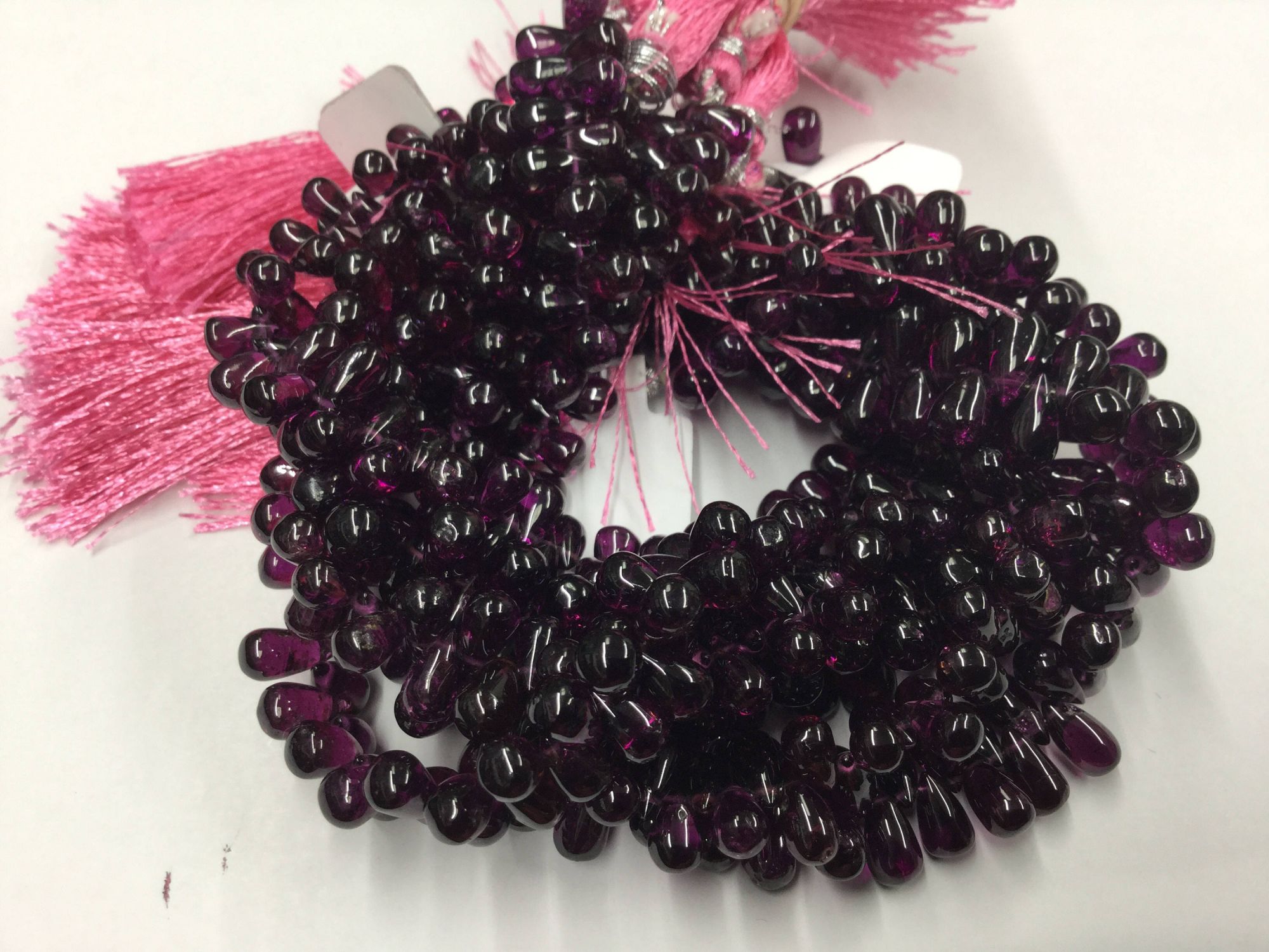 Rhodolite Garnet Drops Smooth