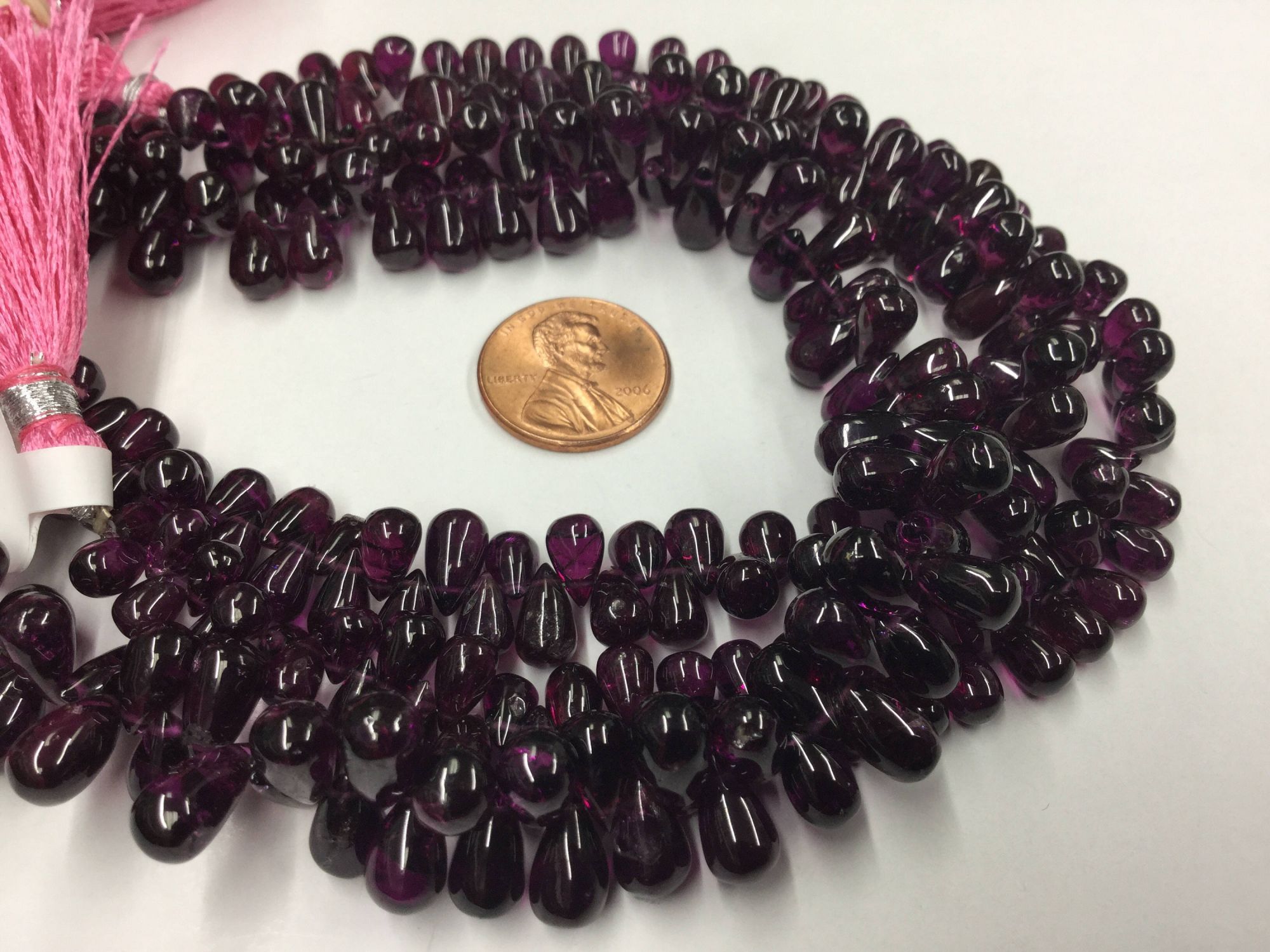 Rhodolite Garnet Drops Smooth