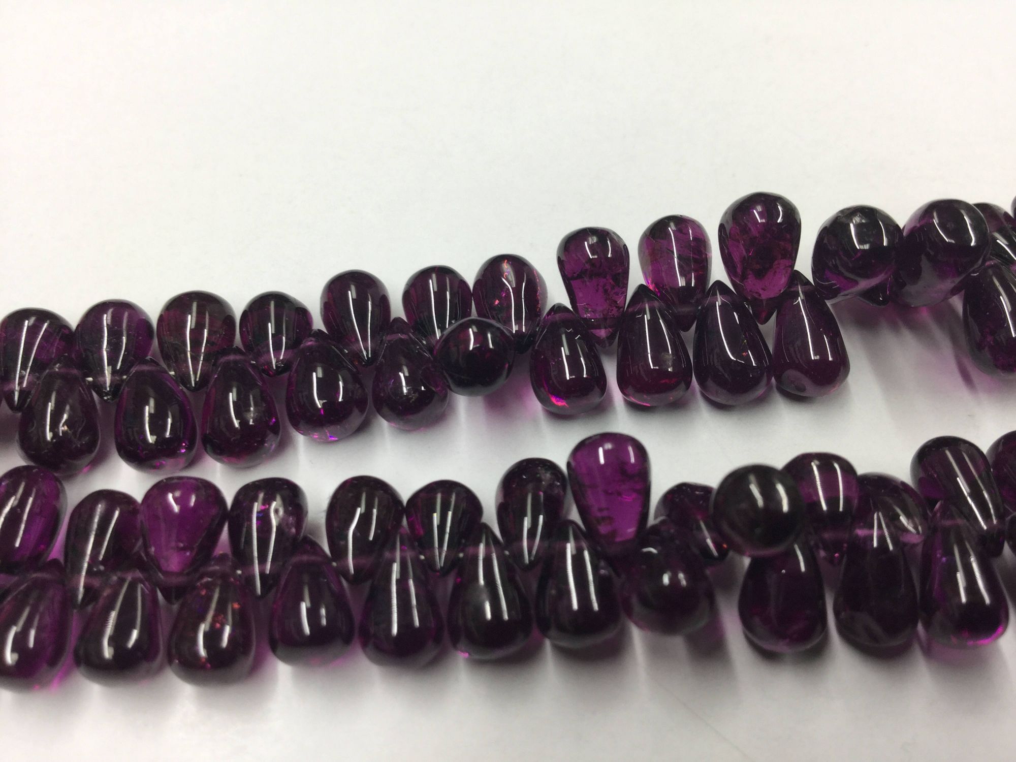 Rhodolite Garnet Drops Smooth