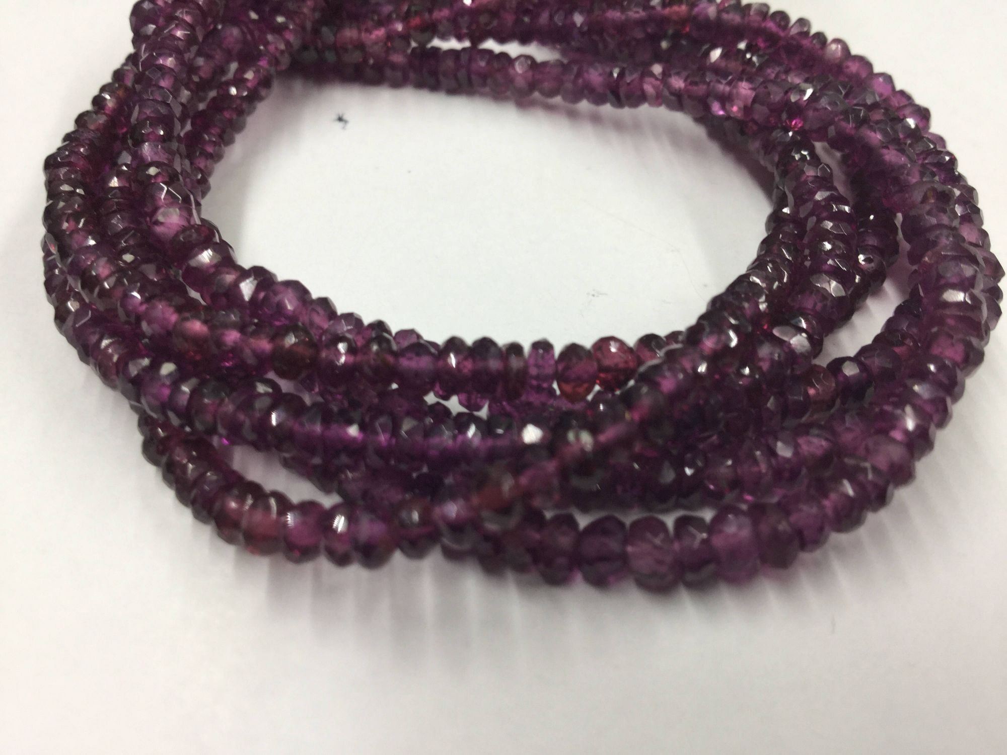 Rhodolite Garnet Rondelles Faceted