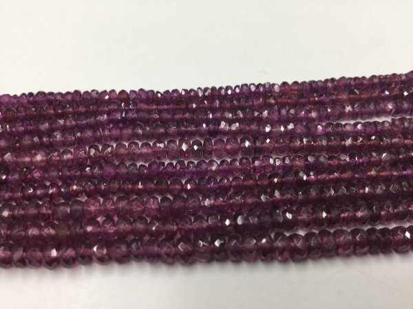 Rhodolite Garnet Rondelles Faceted