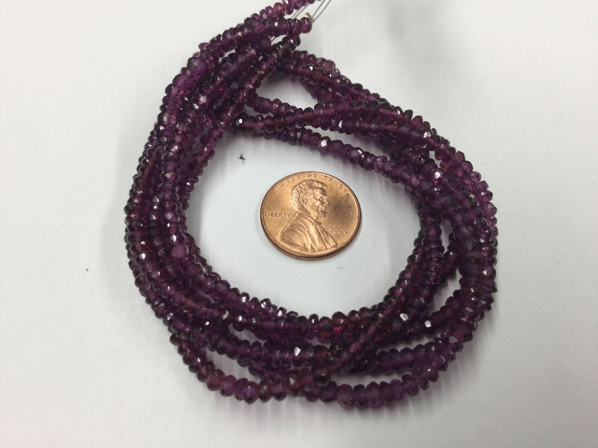 Rhodolite Garnet Rondelles Faceted