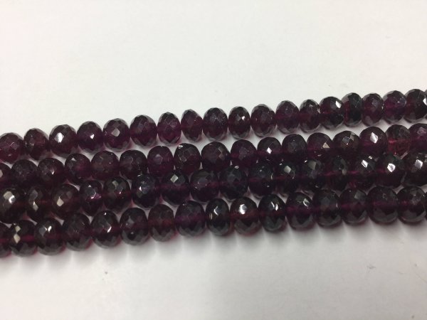 Rhodolite Garnet Rondelles Faceted