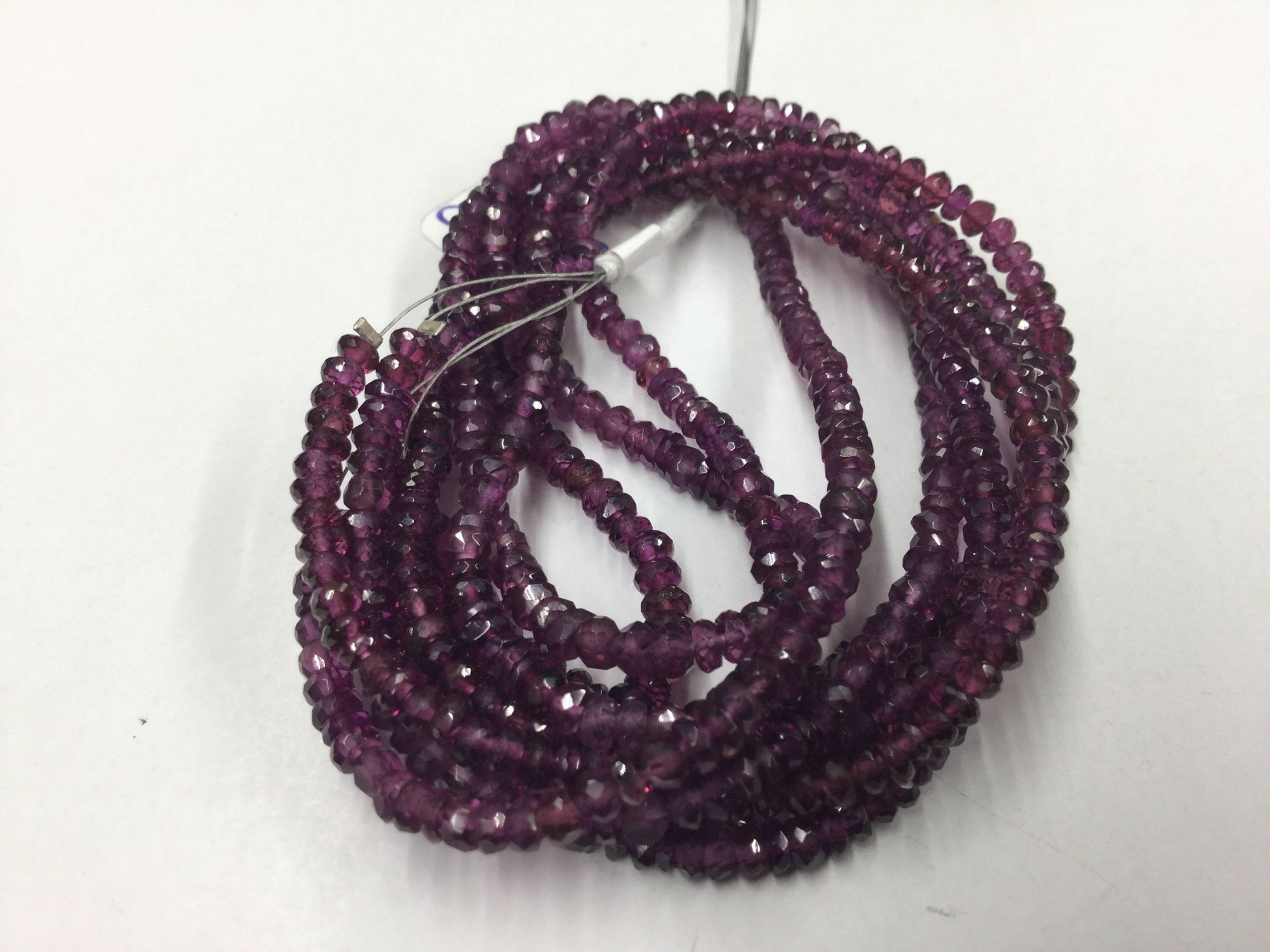 Rhodolite Garnet Rondelles Faceted