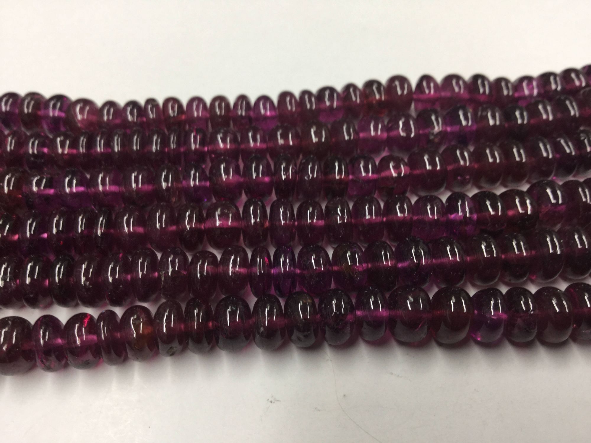 Rhodolite Garnet Rondelle Smooth