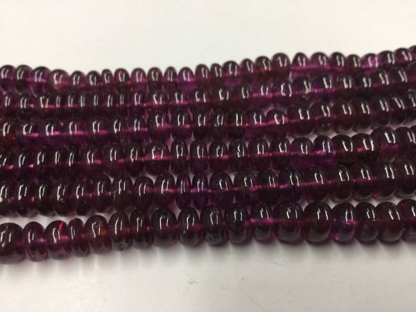 Rhodolite Garnet Rondelles Smooth