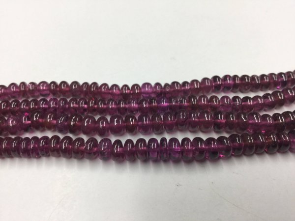 Rhodolite Garnet Rondelles Smooth
