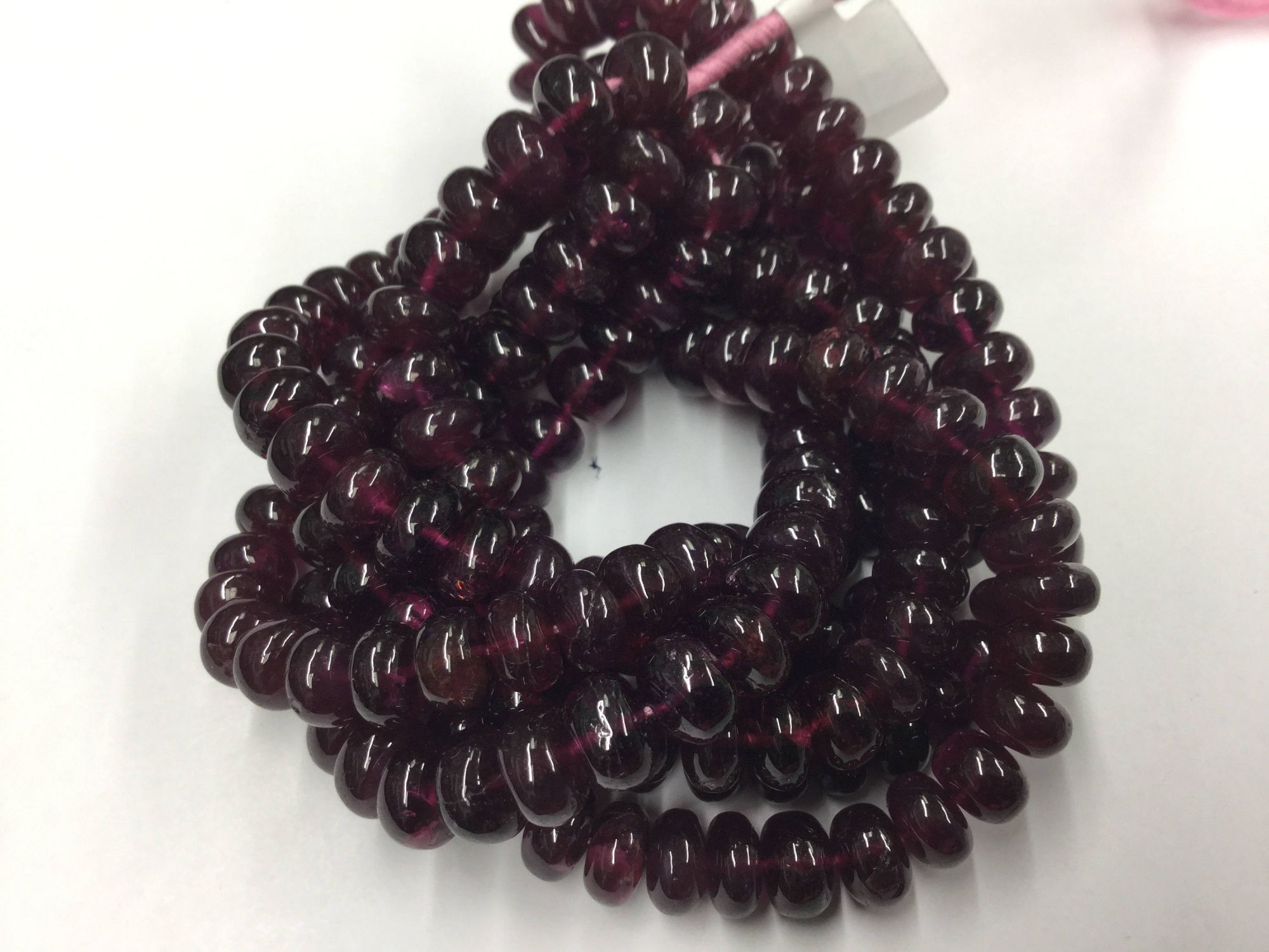 Rhodolite Garnet Rondelles Smooth