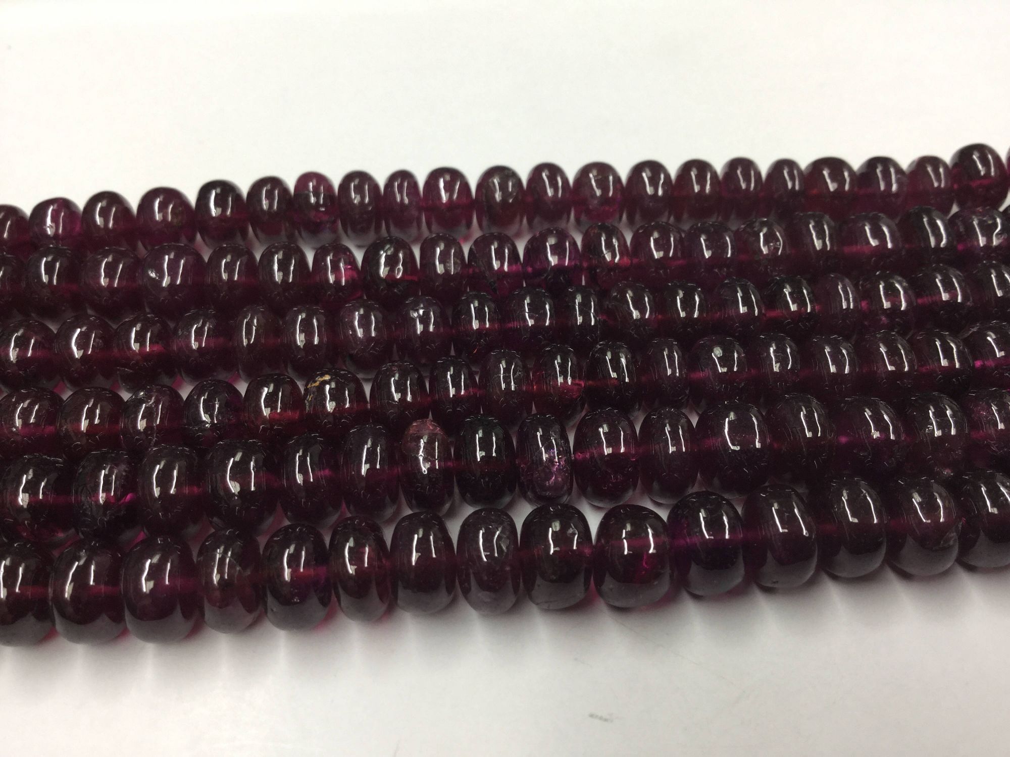 Rhodolite Garnet Rondelles Smooth