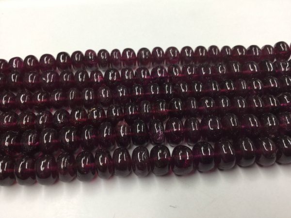 Rhodolite Garnet Rondelles Smooth