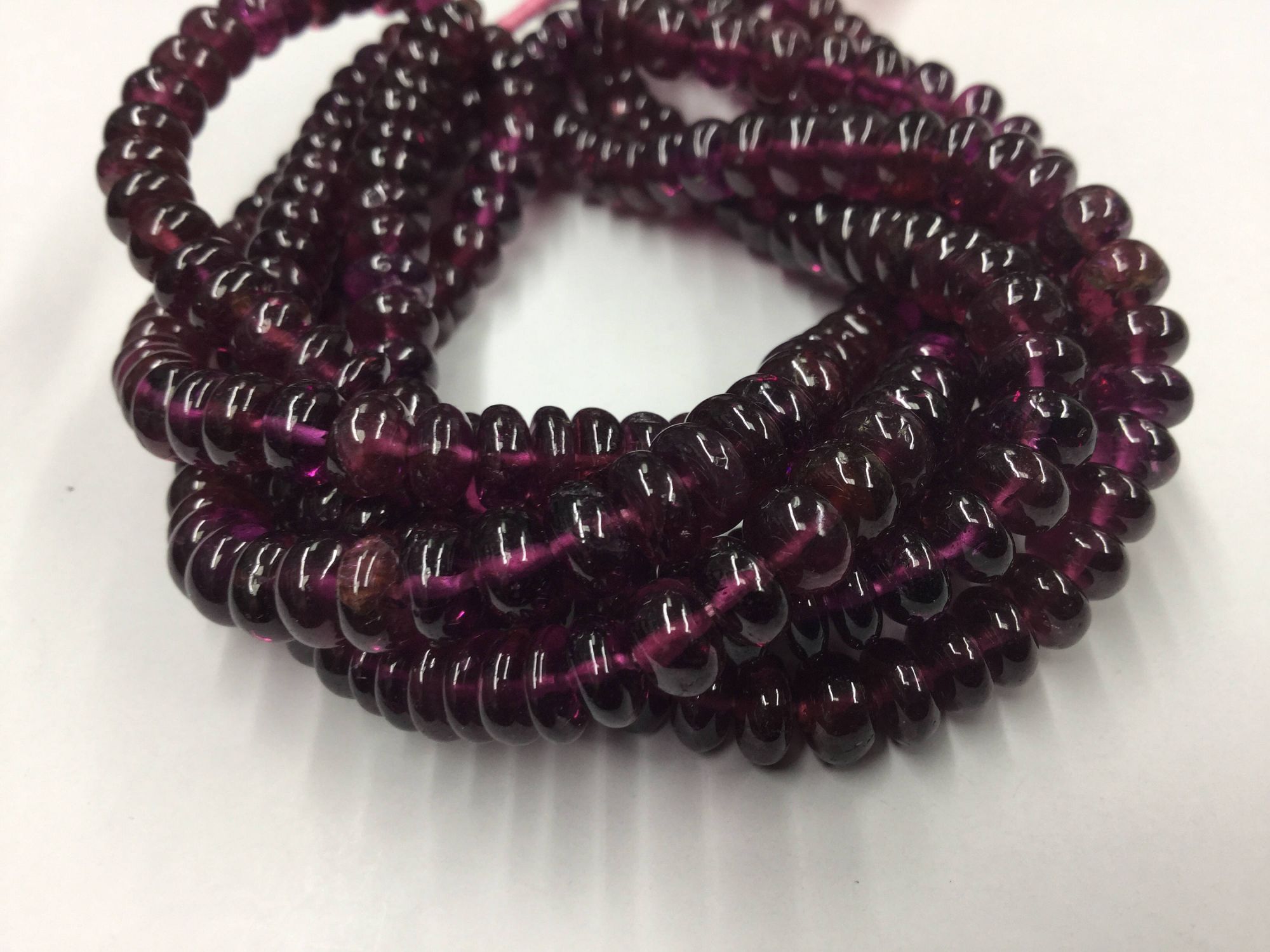 Rhodolite Garnet Rondelle Smooth