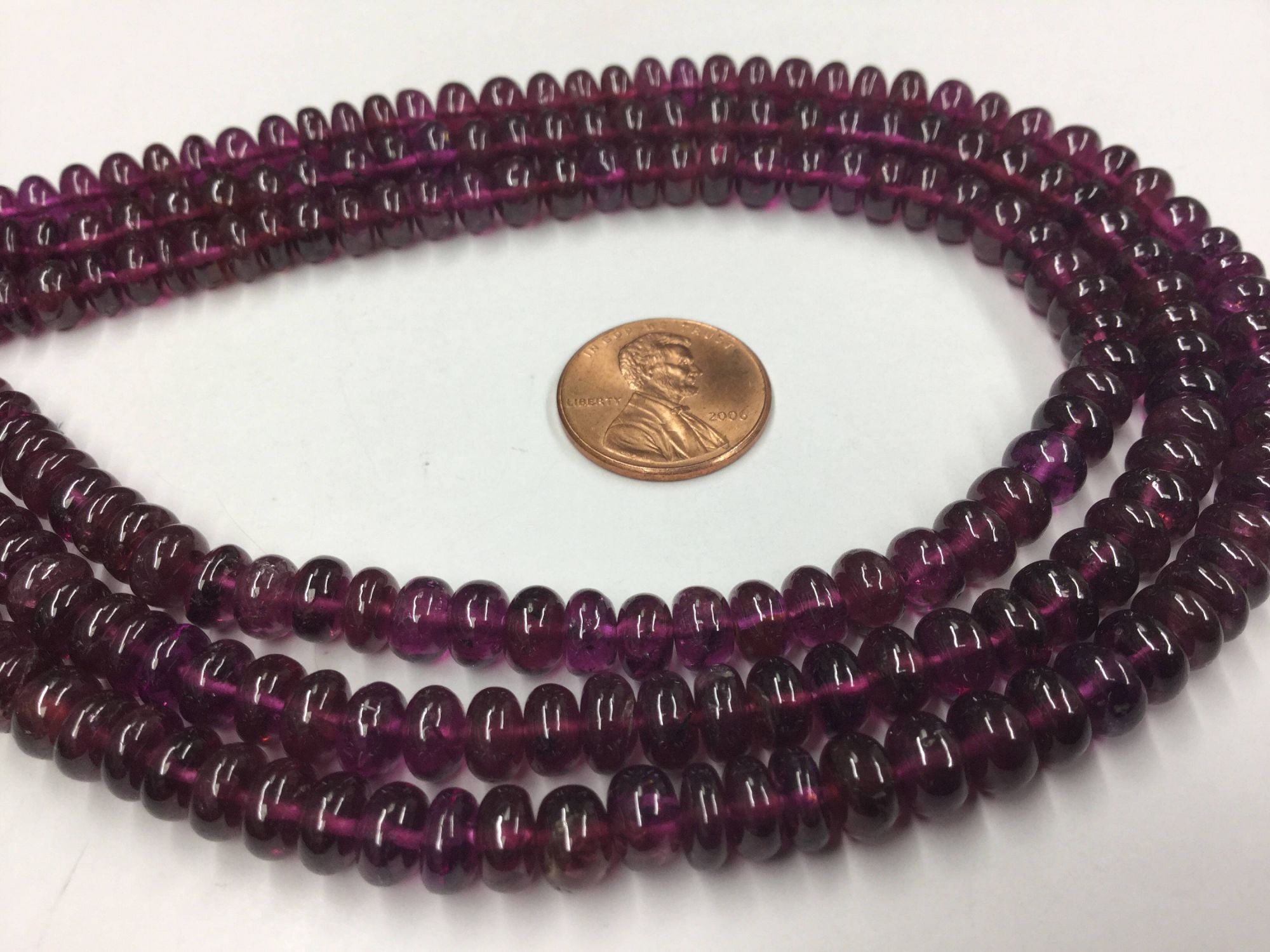 Rhodolite Garnet Rondelle Smooth