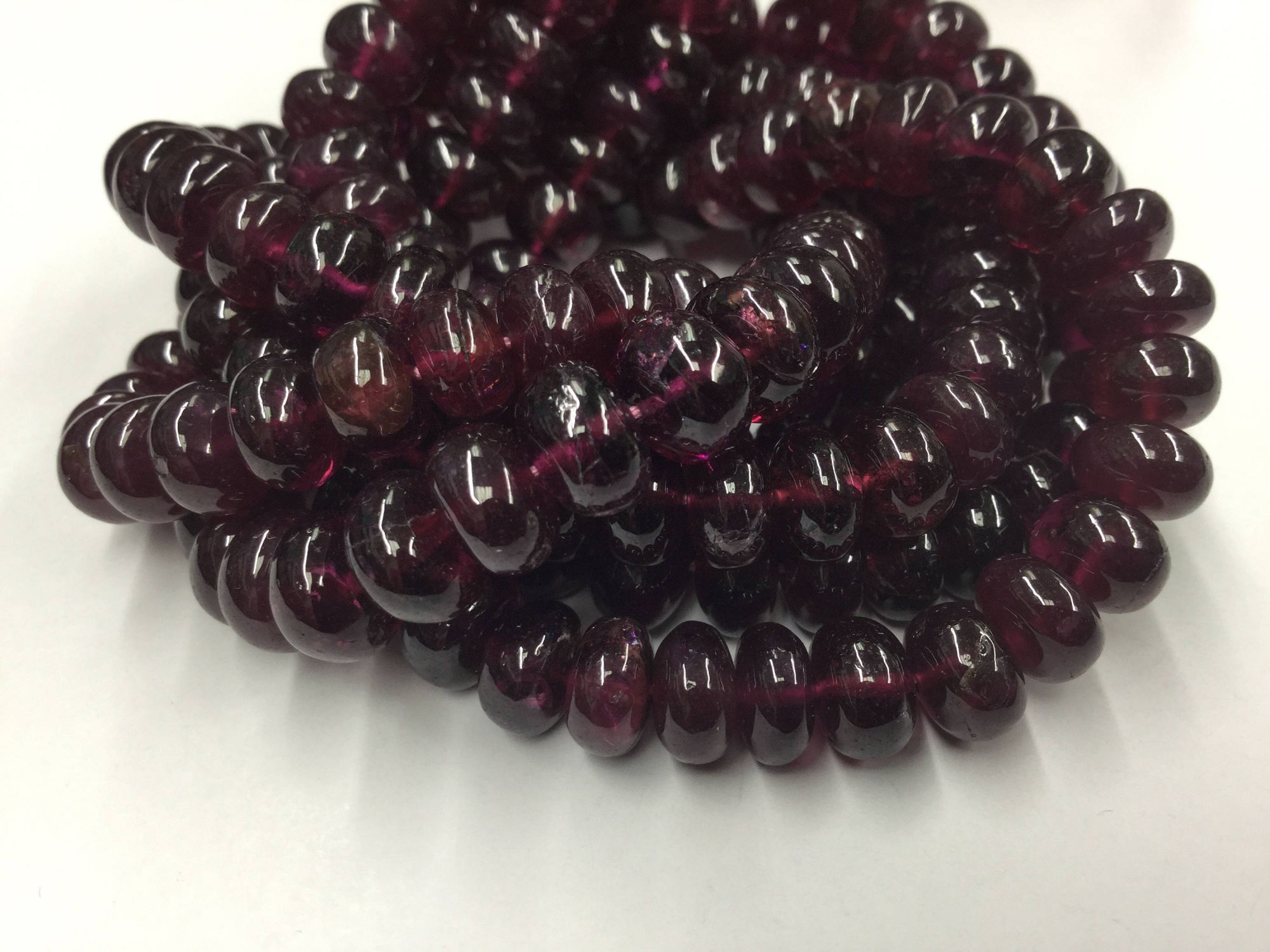 Rhodolite Garnet Rondelles Smooth