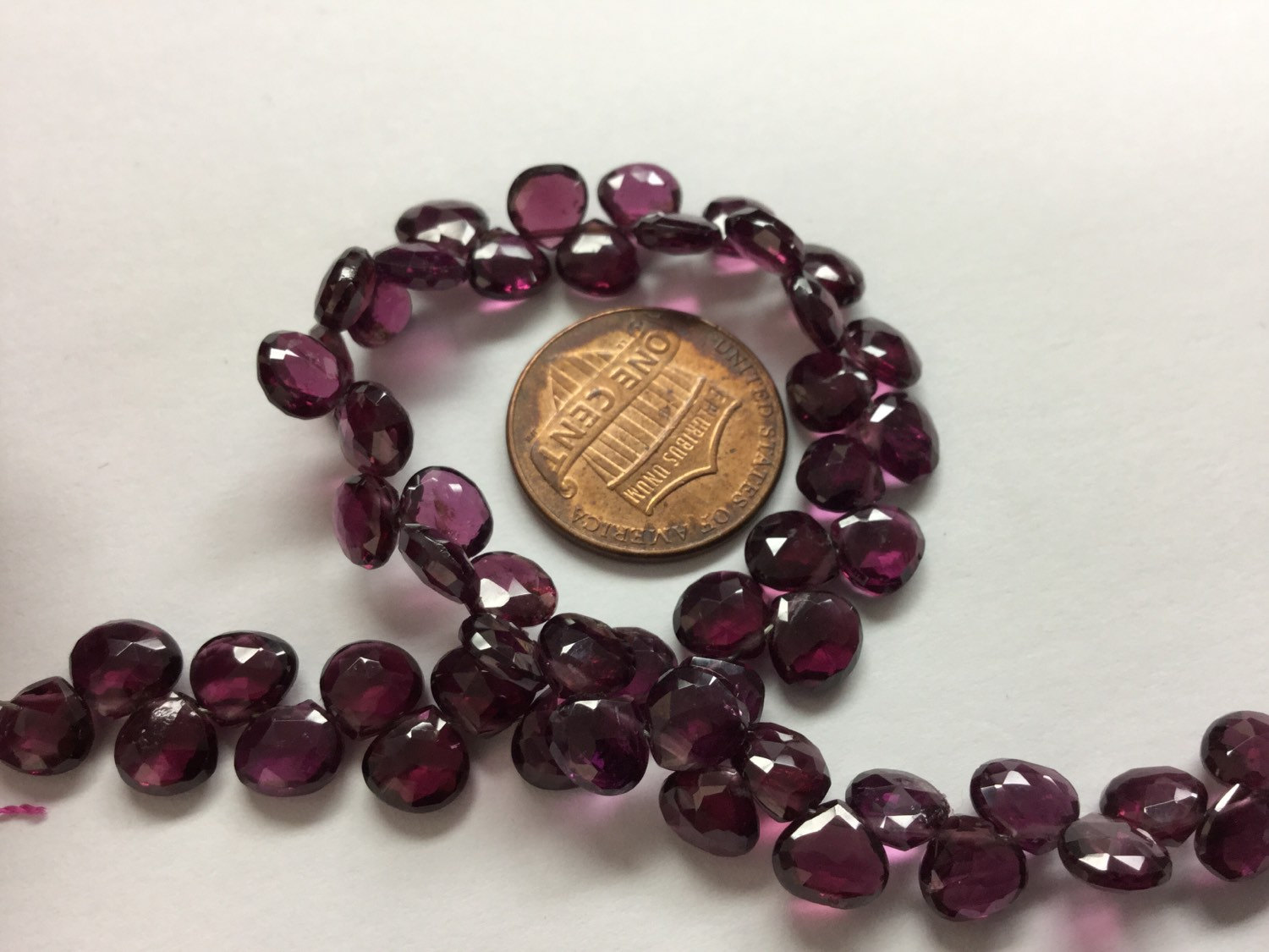 Rhodolite Hearts Faceted