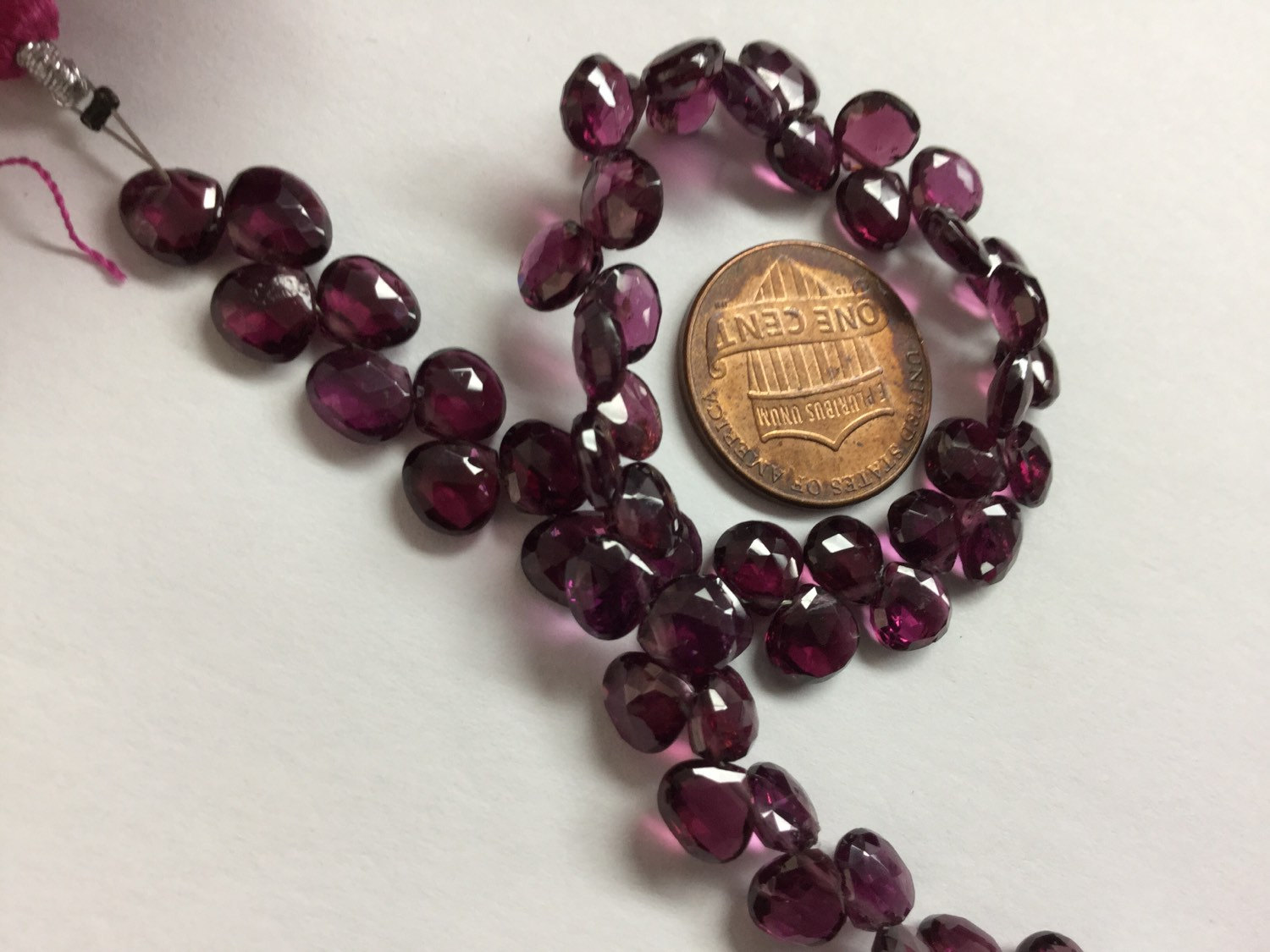 Rhodolite Hearts Faceted