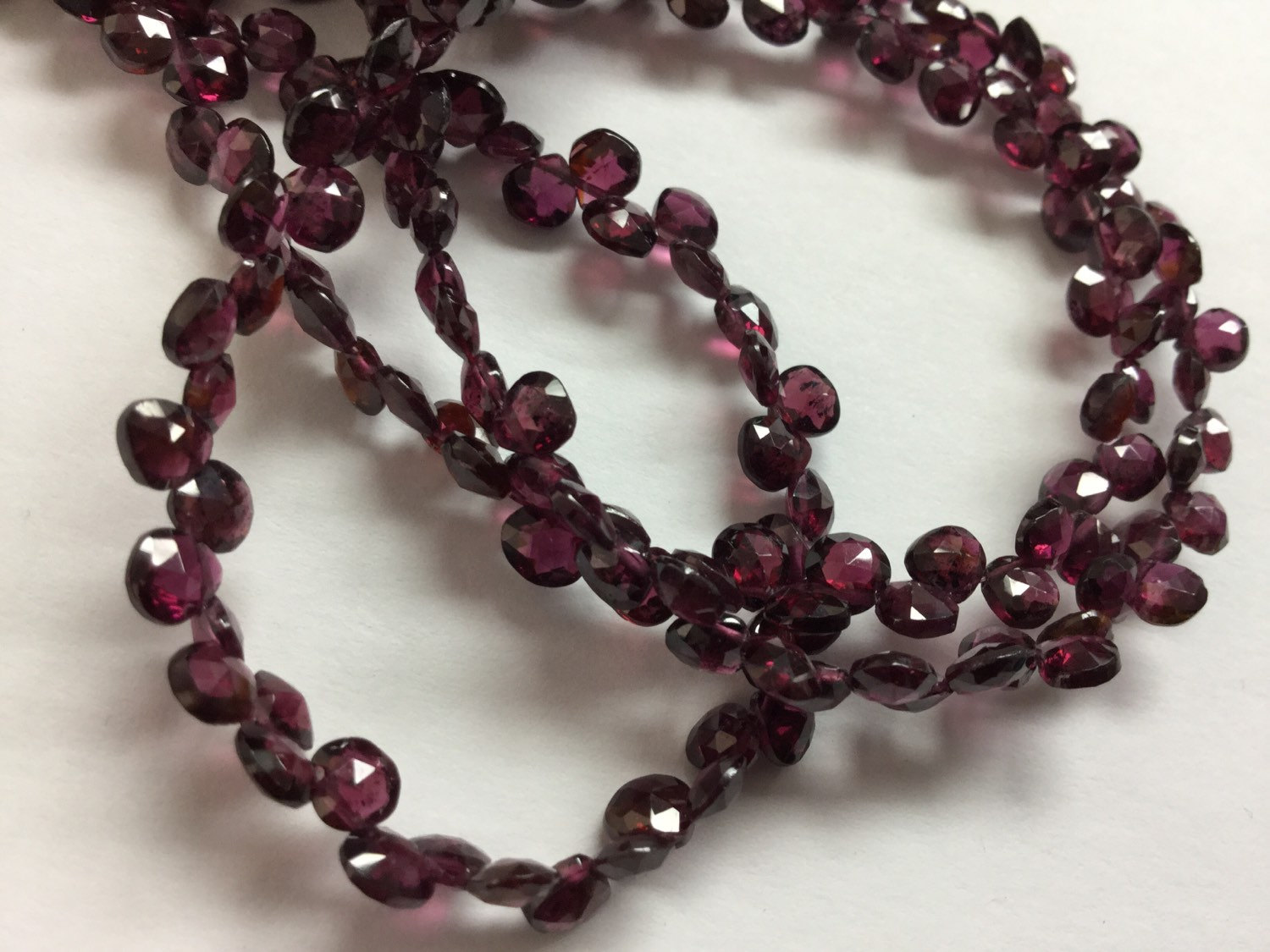 Rhodolite Hearts Faceted