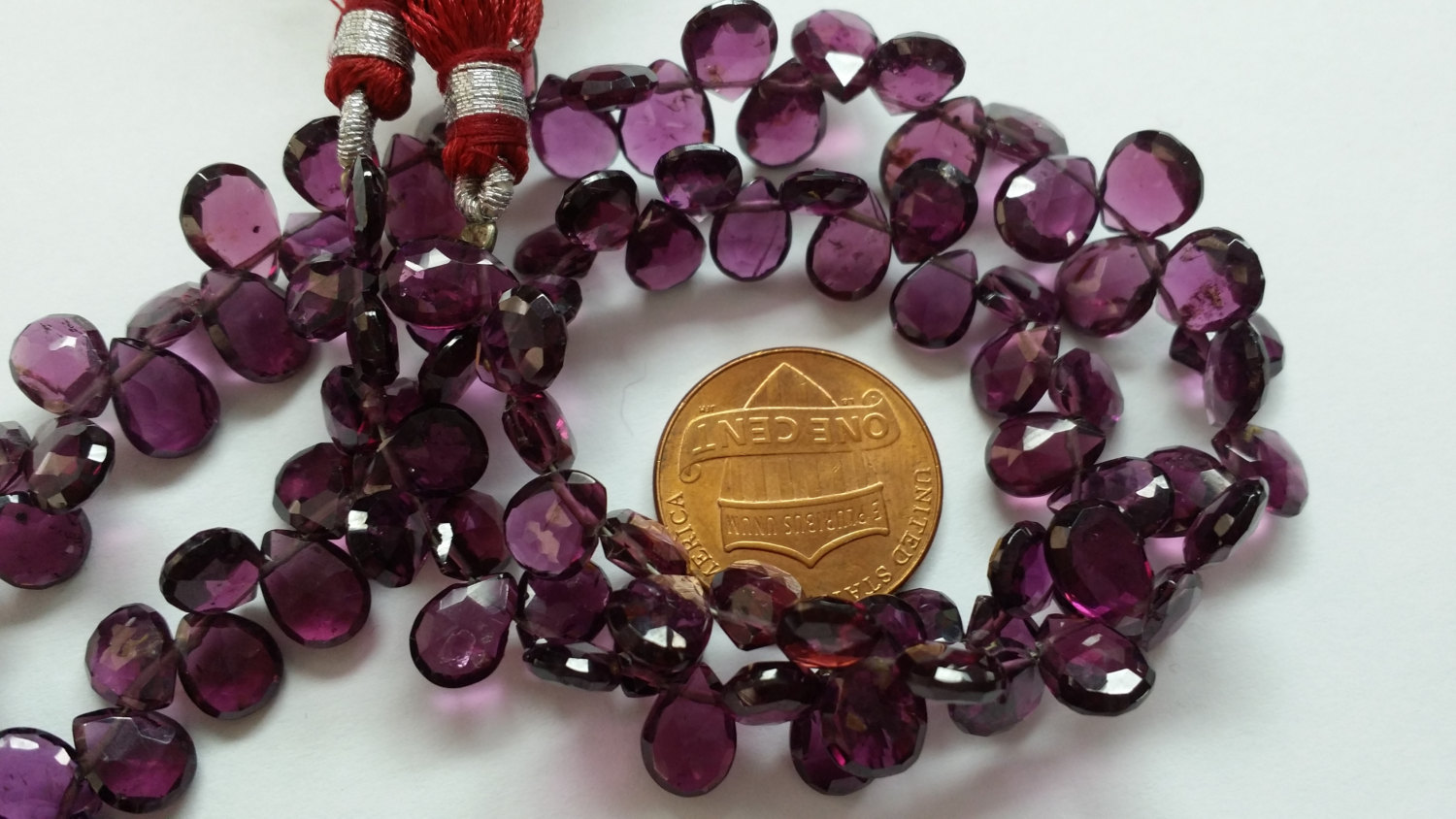 Rhodolite Pears Faceted