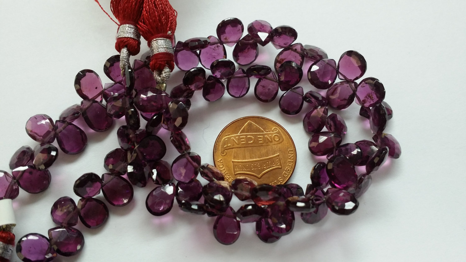 Rhodolite Pears Faceted