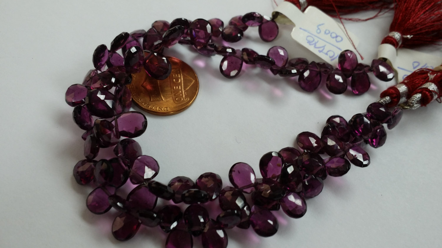 Rhodolite Pears Faceted