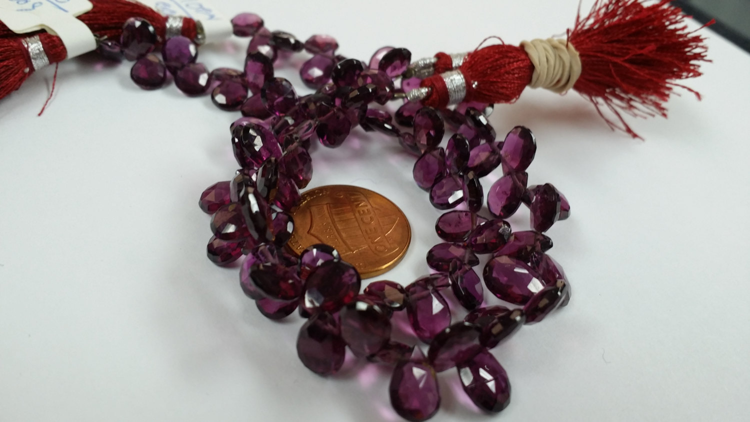 Rhodolite Pears Faceted