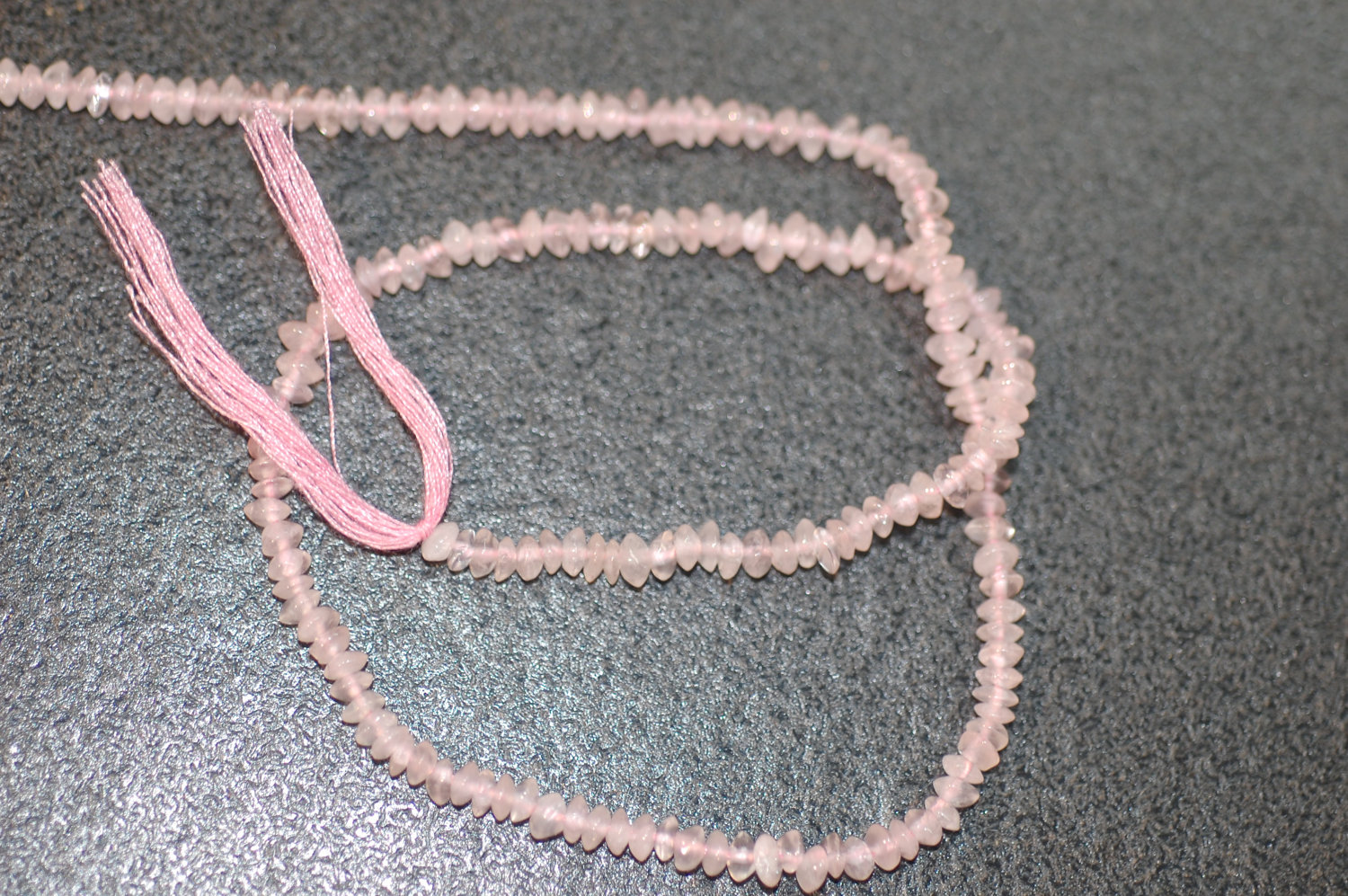 Rose Quartz  Smooth Rondelle