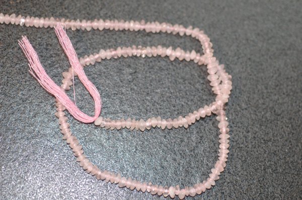 Rose Quartz  Smooth Rondelle