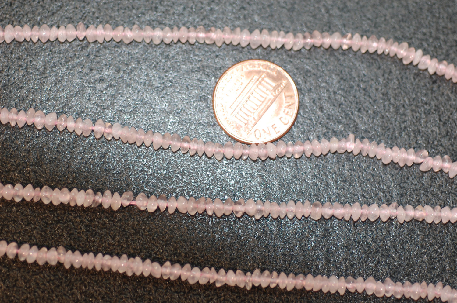 Rose Quartz  Smooth Rondelle