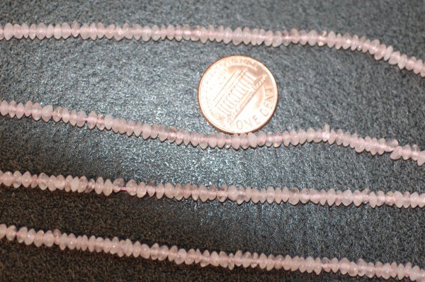 Rose Quartz  Smooth Rondelle