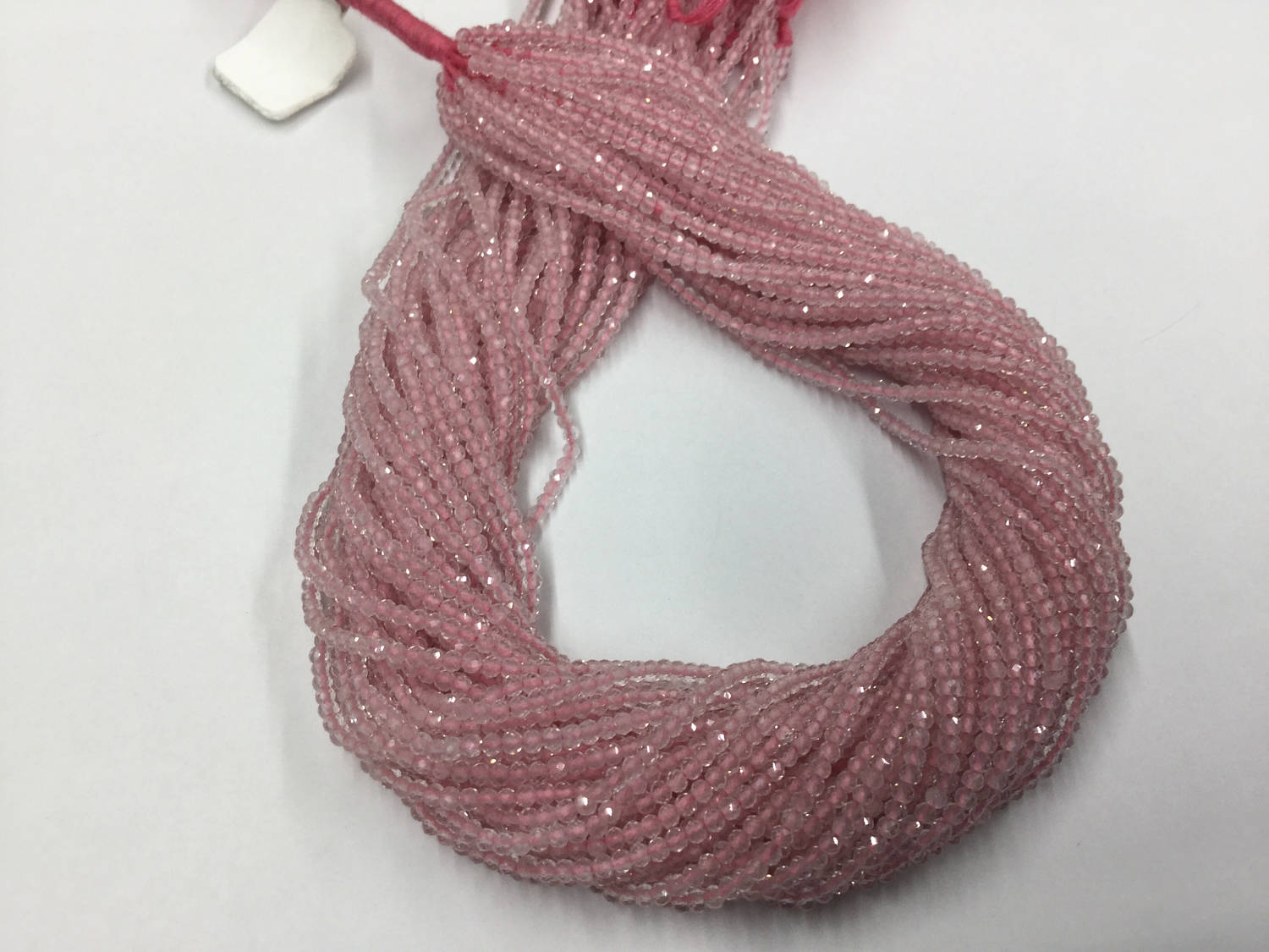 Rose Quartz Rondelles Faceted